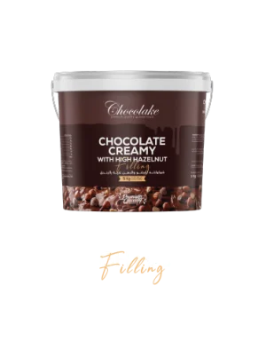 حشوة شوكولاتة غنية بندق شوكوليك سطل 5 كيلو.Shocolake Rich Hazelnut Chocolate Filling – 5 kg Bucket
