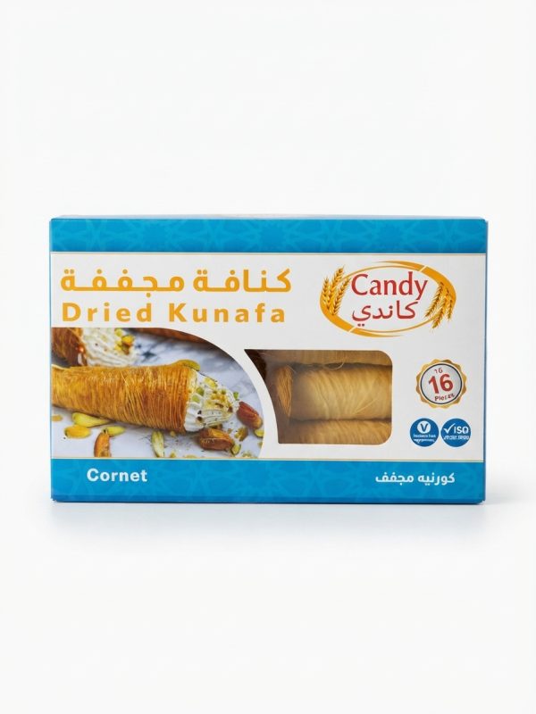 كنافة محمص قرطوس بكيت 16 حبة.Toasted Kunafa Cornet – 16 Pieces Pack