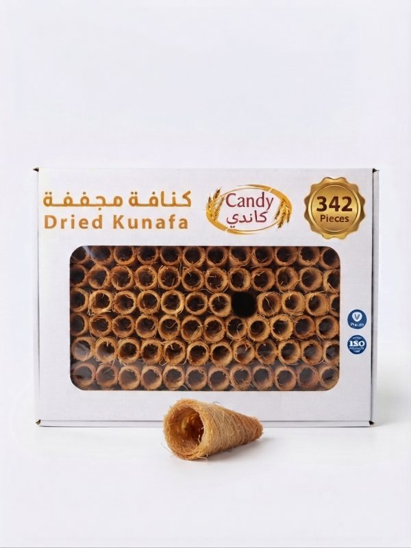 Gemini_Generated_Image_ow9qxyow9qxyow9q قرطوس كنافة محمص كرتونة 342 حبة.Toasted Kunafa Cornets – 342 Pieces Carton