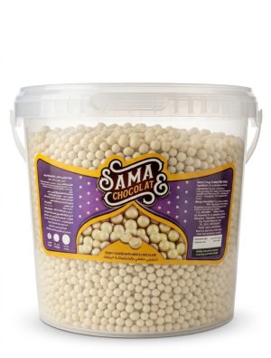 شوكولاتة كريسبي ابيض سطل 3.5 كيلو SAMA احمدي.SAMA Ahmadi White Crispy Chocolate – 3.5 kg Bucket