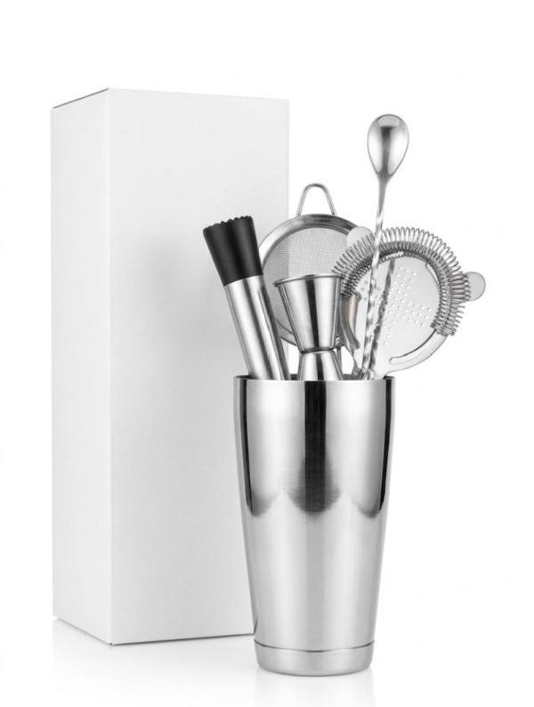 طقم بار موهيتو ستانليس 8 قطع  ياباني.Japanese Stainless Steel Mojito Bar Set – 8 Pieces